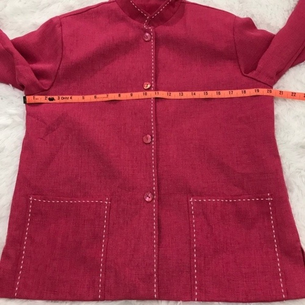 Patchington Pink Button Up Blazer Jacket Brunch C… - image 8